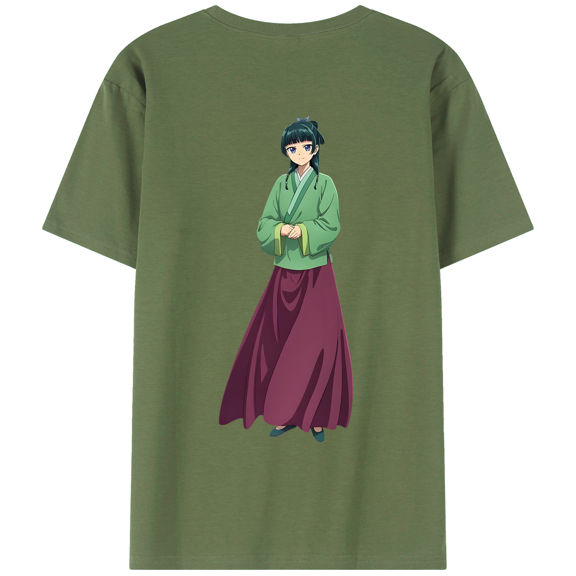 （画像用） 薬屋のひとりごと The Apothecary Diaries 綿100％ メンズ半袖Tシャツ（バックプリント） 通気性